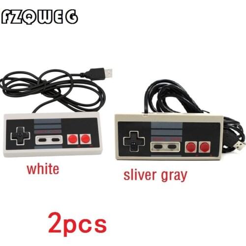 FZQWEG 2pcs Classic Wired USB Game Controller For Nintendo NES JoyStick For NES Controle For Windows PC for MAC Gamepad