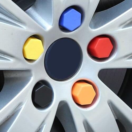 Wheel 20 pieces of silicone wheel nut protection bolt cap 19mm for Geely Vision SC7 MK CK Cross Gleagle SC7 Englon SC3 SC5 SC6