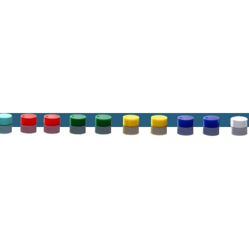 Cryopreservation tube color standard magenta green/white/yellow/orange/green/light green/red