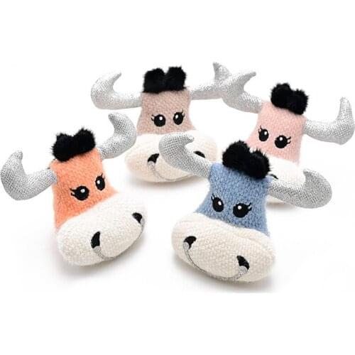 New Zodiac Small Cow Head Plush Toy Backpack Doll Pendant Creative Doll Prize Claw Doll Supply