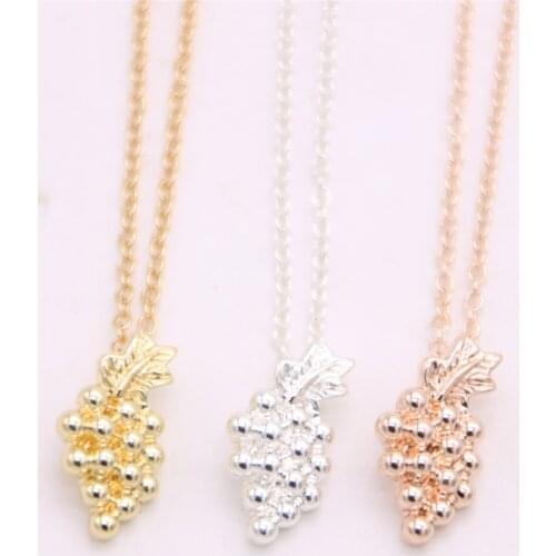 Summer fruit pendant necklace Fresh grapes pendant necklace designed for women