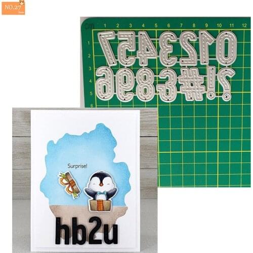 0 to 9 Numbers and Symbols Metal Cutting Dies for DIY Scrapbooking Album Paper Cards Decorative Crafts Embossing Die Cuts 2021