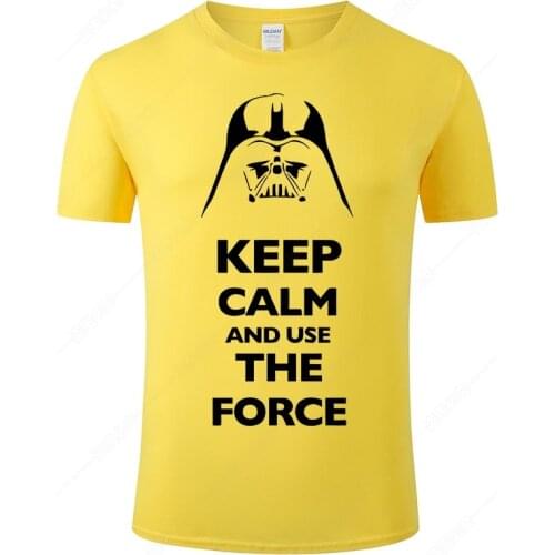 Fashion Star Wars T Shirt Men Women Keep Calm And Use The Force Print T-Shirt Summer Cotton Short Sleeve Casual Top Cool Tee J59