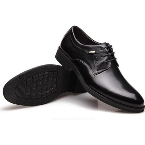 Fashion High quality Men Full Grain Leather Business Lace-Up Mens Leather Shoes British S Mens shoes Oxford