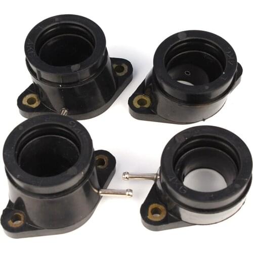 4Pcs Motorcycle Carburetor Intake Manifold Joint Boot For Yamaha XJR1200 1995 1996 1997 1998 & XJR1300 1999 2000 2001