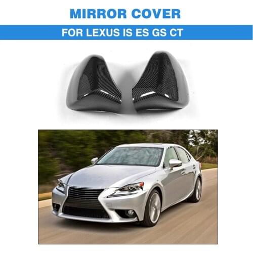 Carbon Fiber Rear View Mirror Covers Car Sticker For Lexus IS F ES GS CT 200 300 350 Sport 2013-2017 LHD Add On Style