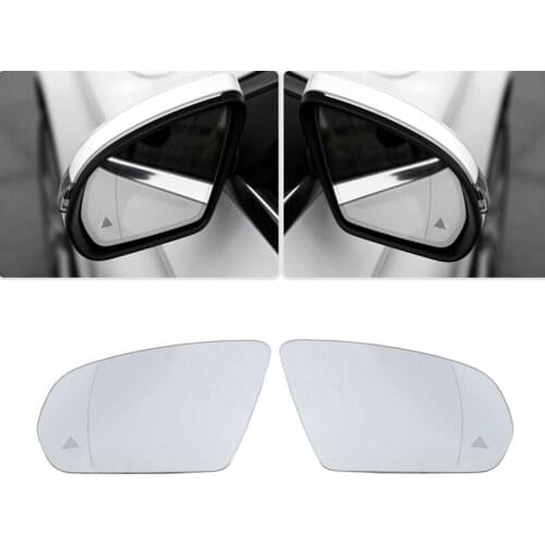 NEW-1 Pair Wing Rearview Mirror Glass Blind Spot Assist Heated for Mercedes-Benz C,E,S,GLC Class W205 W222 W213 2013-2021