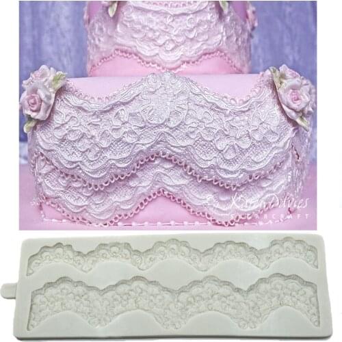 New Arrival Lace Fondant Cake Mould Cake Border Silicone Mould Cookies Chocolate Silicone Mould