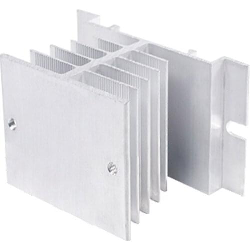 SSR Mini Single Phase Solid State Relay Aluminum Heat Sink Radiator Newest Rail Mount For 10A-25A Relay