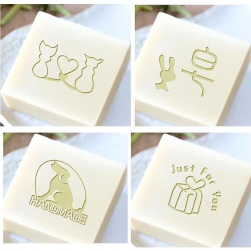 DIY Soap Making Supplies Handmade Soap Resin Mould Animal Gift Soap Stamps Cute Cartoon Cake Chocolate Mold 40 x 30 mm