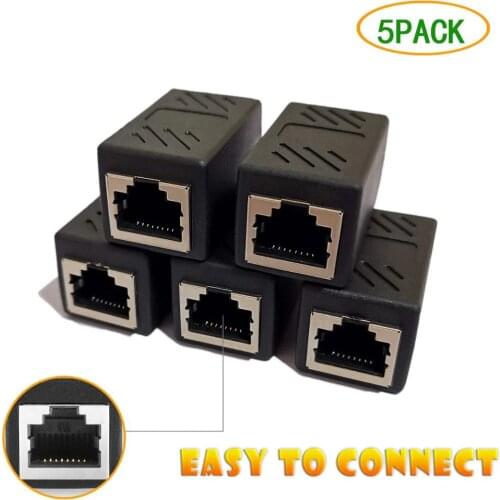 Ethernet Extender,RJ45 Coupler,RJ45 in-Line Coupler,Network Cable Coupler,Extender Adapter Support Cat7/Cat6/Cat5E/Cat5