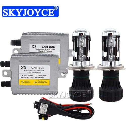 SKYJOYCE 35W Canbus Xenon Kit DLT Error Free HID Ballast Cnlight H4 Bixenon HID Bulb 4300K 6000K H4 Hi/Lo Beam Cnlight HID Kit