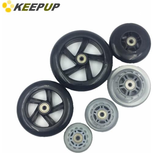 Replacement caster wheels,with bearing,polyurethane,3/4/5 inch,mute,wear resistance, Shopping cart, small luggage cart wheels
