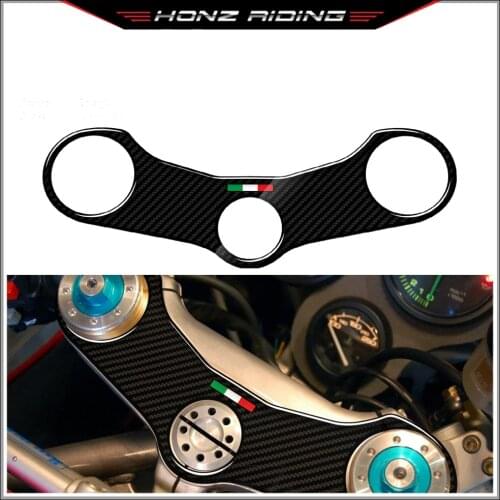 For Ducati 748 748R SP 916S 996 R 998 Biposto 3D Carbon Fiber Triple Tree Yoke Cover Protector Tank Pad
