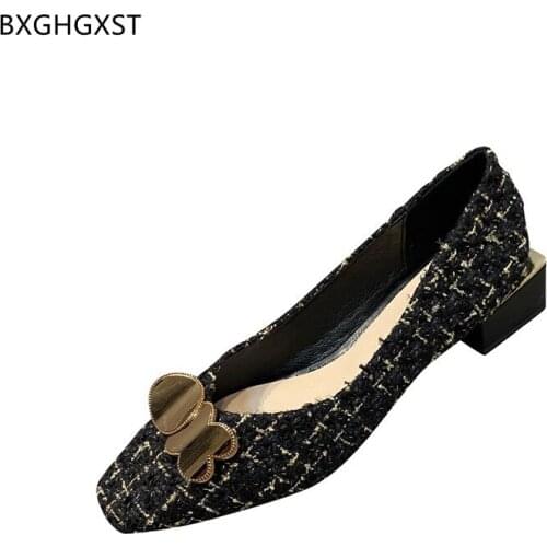Block Heels Slip on Shoes Woman Square Toe Black Low Heels Shoes for Women 2021 Loafers Korean Shoes Woman Zapatillas De Mujer