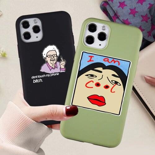 Funny Cartoon Phone Case for iPhone 12 SE 11 Pro 8 7 6s Plus X XS MAX XR Cases Soft Silicone TPU Fitted Box Back Covers Fundas