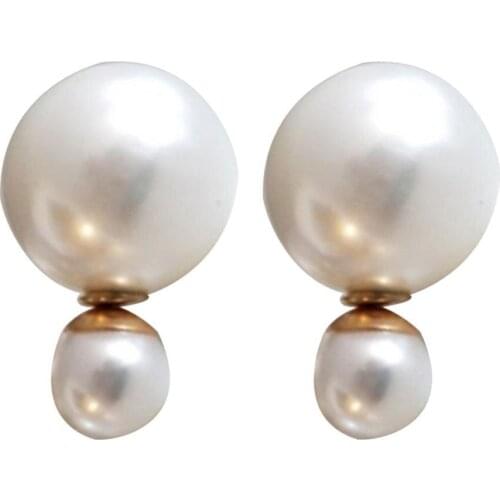 60%HOTElegant Women Faux Pearl Stud Earrings Wedding Party Jewelry Valentine Day Gift