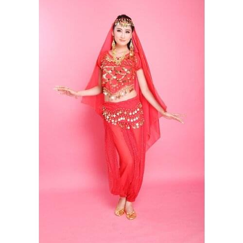 1 Sets Lady India Belly Dance Practice Shows Suit
