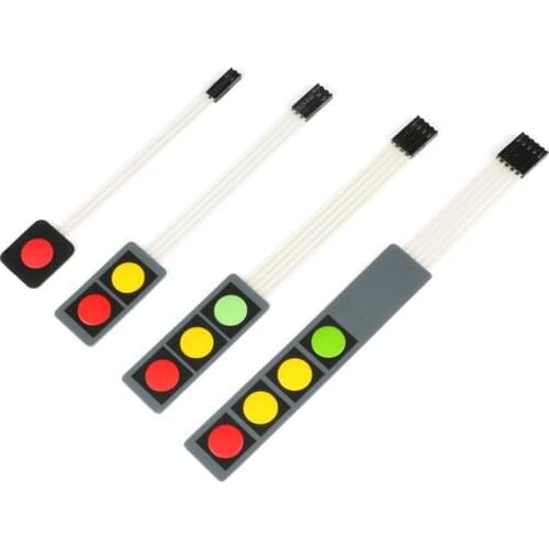 1/2/3/4 key membrane switch display single chip microcomputer extended keyboard DIY yellow/blue/green/gray/red