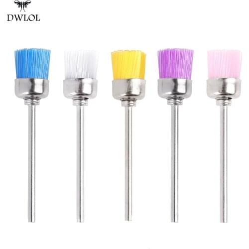 1Pc nail drill electric 3/32'' electric nail drill bit cleaning brush nail drill accessories nylon material 5 color optional