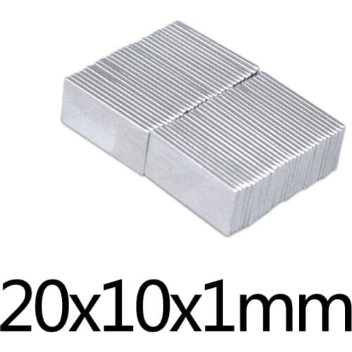 20-50PCS 20x10x1 mm Square Super Strong Neodymium Magnet Block Permanent Magnets 20x10x1mm Powerful Magnetic Magnets 20*10*1 mm