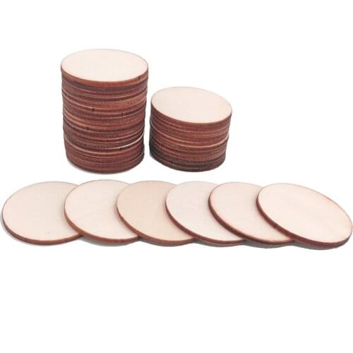 20pcs 60mm 2.36inch Round Wood Slices Wood Crafts for Birthday Party Table Number Cards Decor Wedding Painting Diy Kids Gifts