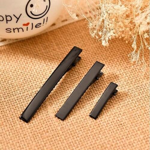 20 pieces/lot) Single Prong Metal Black Alligator Clips Kids Girls Women Headwear DIY Accessories 7 Sizes Hair Clips