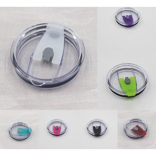 20/30oz Colorful Plastic Cup Cover for Splash Spill Proof Lid Car Coffee Sealing Transparent Straw Cup Lid Accessories