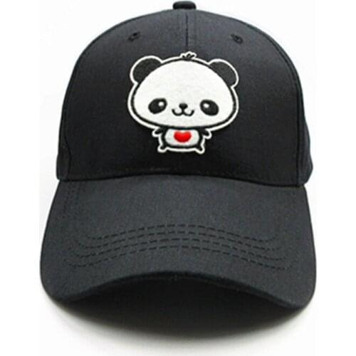 2019 Cartoon Panda Embroidery Cotton Baseball Cap Hip-hop Adjustable Snapback Hats for Men and Women 178