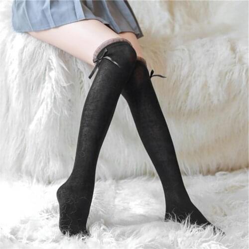 3 Pairs Women Sexy Stockings Elastic Non-Slip Lace Thigh High Over Knee Socks Nightclubs Pantyhose Female Stockings носки 2021