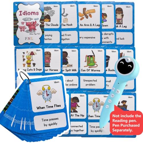 32 Groups/set English Proverb Idioms Montessori Toys Learn English Card for Children Educational English Pocket Word Card