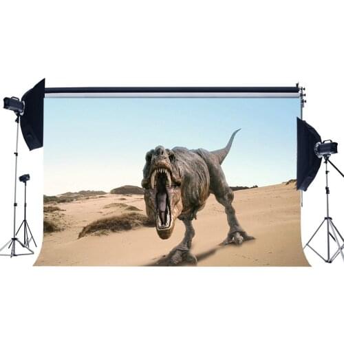 3D Dinosaur Backdrop Jurassic Period Desert Cartoon Backdrops Fairytale Photography Background Decoration