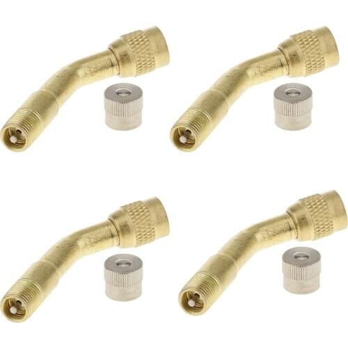 4pcs/lot Bike Motorcycle Car Tire Stem Extender Tyre Valve Extension Adaptor 135 Degree Tire Repair Tool