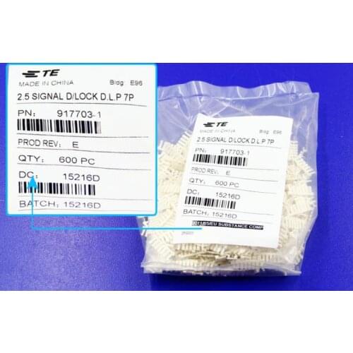 917703-1 2.5 SIGNAL D/LOCK D.L.P 7P TYCO TE AMP housings connectors terminals 100% new and original parts
