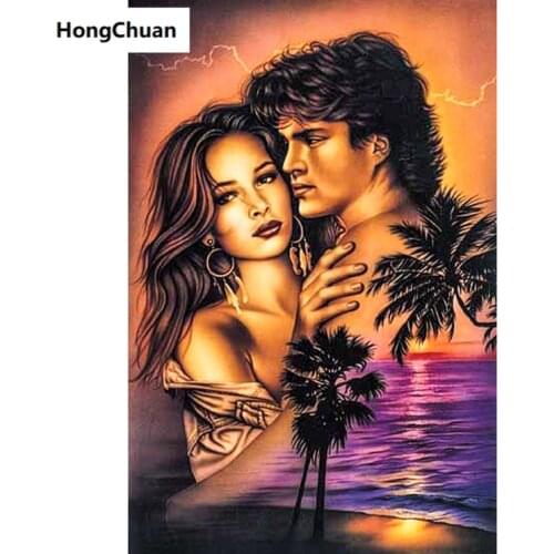 Abstract couple5D DIY square/round diamond painting cross stitch needlework home decoration mural mosaic diamond embroidery gift