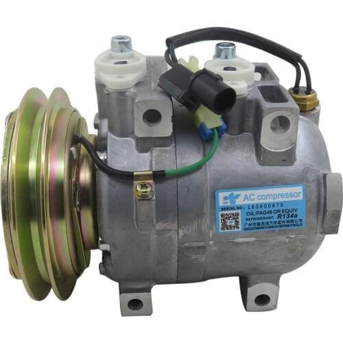 Auto Air AC Compressor For Hitachi Hyundai Excavator R215 D21 11N690040 11N6-90040 506021-7082 A5000674001 11N892040 5060217082