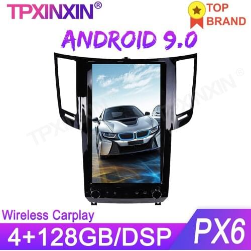 4+128GB Android 9.0 For Infiniti FX25 FX30 FX35 FX37 QX70 Tesla Style Car GPS Navigation Head Unit Multimedia Player Auto Radio