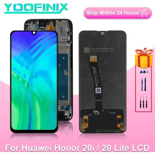 "6.21" For Huawei Honor 20 Lite Display LCD Touch Screen Digitizer Display Replacement Parts For Honor 20i HRY-LX1T LCD