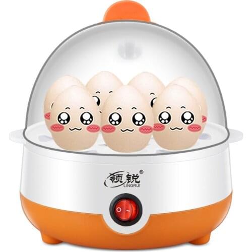 Rapid Heating Electric Egg Cooker 7 Eggs Capacity Boiler Steamer Pan Portable Breakfast Kitchen Cooking Tools