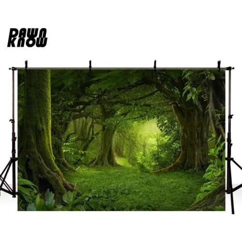 DAWNKNOW Virgin Forest Trees Photography Background Fairy Tale Photographic Backdrops Photo Studio Wedding Photocall lv838