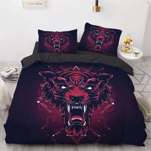 3D Animal Design Comforter Shell Duvet Quilt Cover Bedding Set Twin King Queen Double Single Size Dragon Home Textile
