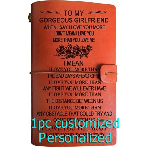 Engraved Leather journal personalized gifts to my husband BJ172 Customized Notebook A5 Dropshipping Supplier US Store Diary