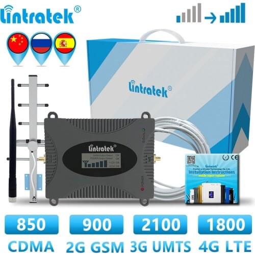 Lintratek GSM 2g 3g 4g Cellular signal amplifier singel band booster Repeater 900 2100 1800 850 LTE DCS booster WCDMA UMTS Call