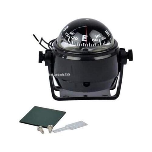 Multi-Purpose Sea Marine Bracket Mount Compass Voyager Outside Voyager Bracket Mount Compass Fits Boat Caravan Truck Black