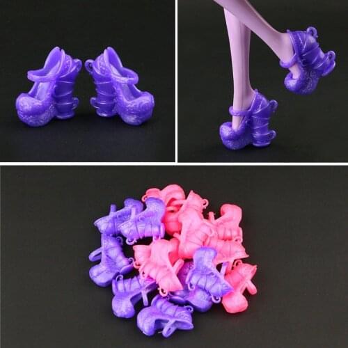 5 Pair / lot Fashion unique Cup Design High-heeled Shoes For Monster High Doll New Doll accessories Free shipping