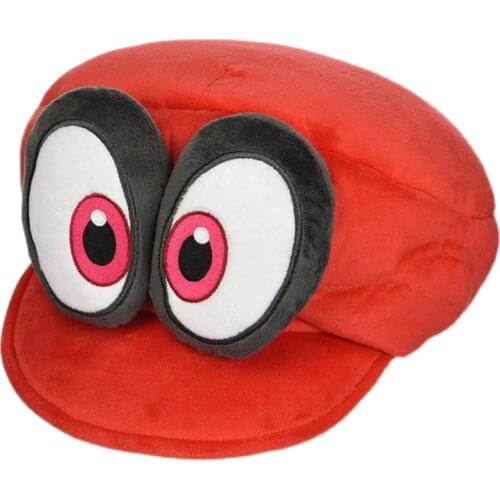 New Cute Classical Game Super Mario Cosplay Hat Odyssey Red Cappy Plush 16CM Kids Stuffed Toys For Children Gifts