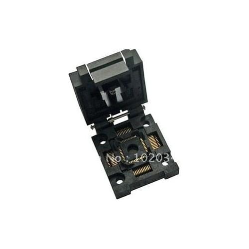 100% NEW FPQ-44-0.8 QFP44 TQFP44 IC Test Socket / Programmer Adapter / Burn-in Socket FPQ-44-0.8-19