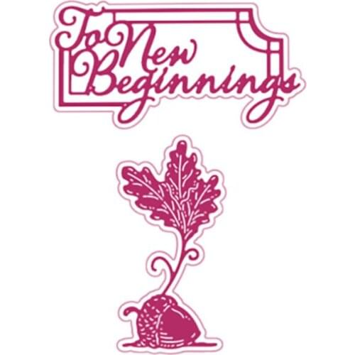 New for 2021 Beginnings Metal Cutting Dies Scrapbook Diary Decoration Stencil Embossing Template DIY Greeting Card Handmade