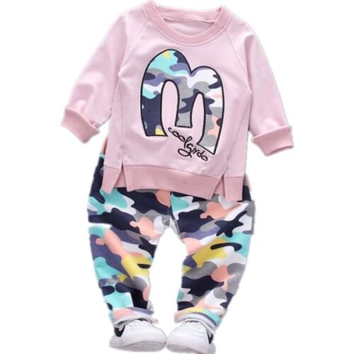 New Spring Children Girls Cartoon Clothes Baby Boys T Shirt Pants 2Pcs/sets Autumn Kids Infant Costume Toddler Cotton Tracksuit