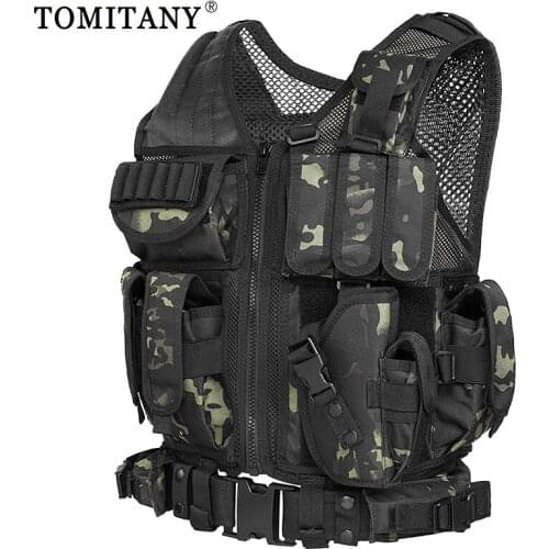 Outdoor 600D Hunting Tactical Vest Military Molle Plate Carrier Magazine Airsoft Paintball Protective Multi-pocket Hunting Vest